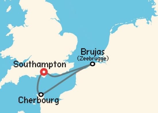 Itinerario del Crucero Báltico y Norte de Europa desde Southampton MSC Cruceros