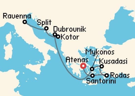 Itinerario del Crucero Islas Griegas desde Atenas - El Pireo Celebrity Cruises
