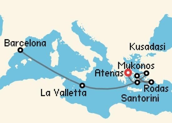 Itinerario del Crucero Islas Griegas desde Atenas - El Pireo Celebrity Cruises