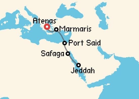 Itinerario del Crucero Emiratos Árabes y Dubai desde Atenas - El Pireo Celestyal Cruises