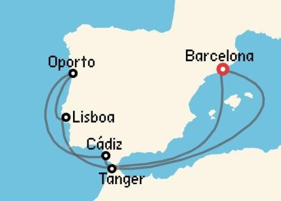 Itinerario del Crucero Mediterráneo desde Barcelona Celebrity Cruises