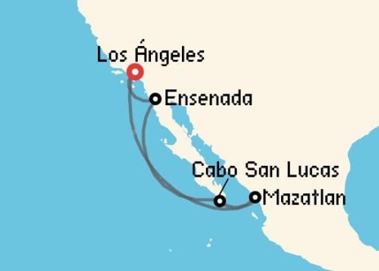 Itinerario del Crucero Riviera Mexicana desde Los Ángeles Royal Caribbean