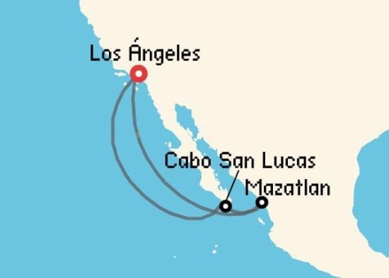 Itinerario del Crucero Riviera Mexicana desde Los Ángeles Virgin Voyages