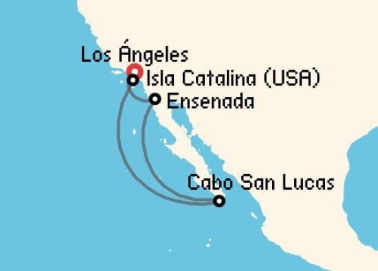 Itinerario del Crucero Riviera Mexicana desde Los Ángeles Royal Caribbean