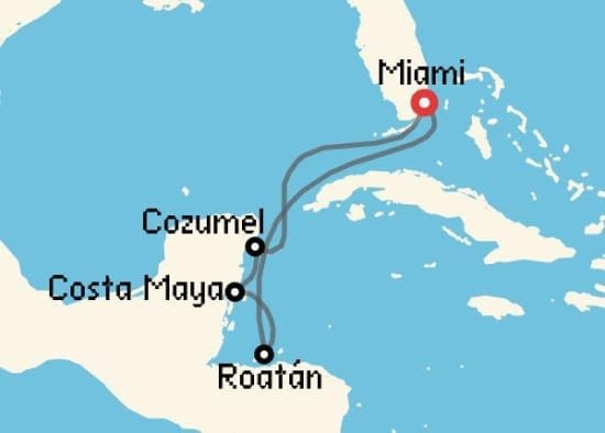 Itinerario del Crucero Caribe desde Miami Virgin Voyages