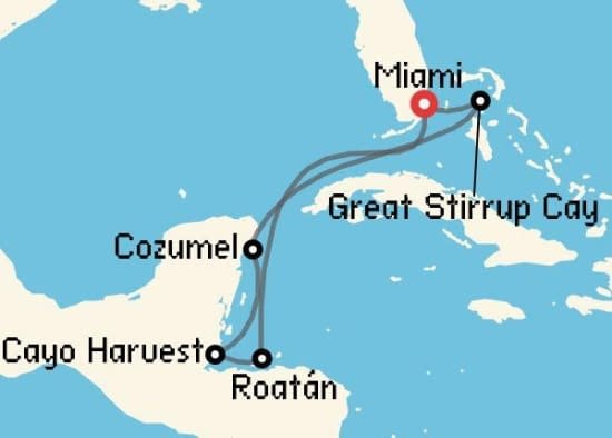 Itinerario del Crucero Caribe desde Miami Norwegian Cruise Line