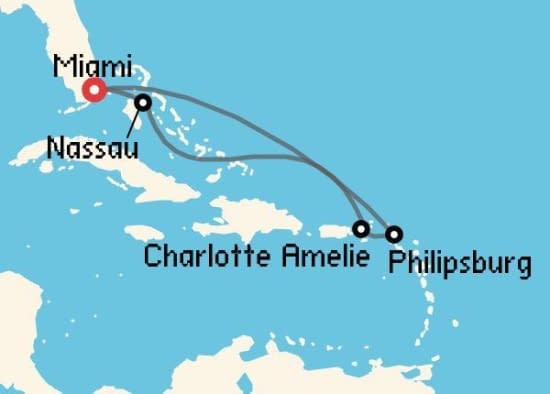Itinerario del Crucero Caribe desde Miami Royal Caribbean