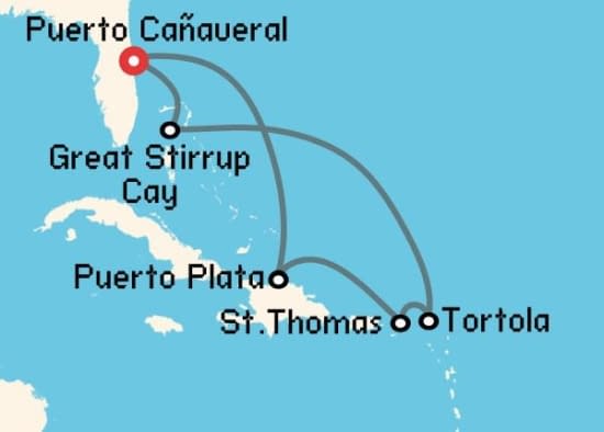 Itinerario del Crucero Caribe desde Puerto Cañaveral Norwegian Cruise Line