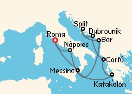 Itinerario del Crucero Islas Griegas desde Roma - Civitavecchia Celebrity Cruises