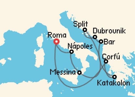Itinerario del Crucero Islas Griegas desde Roma - Civitavecchia Celebrity Cruises