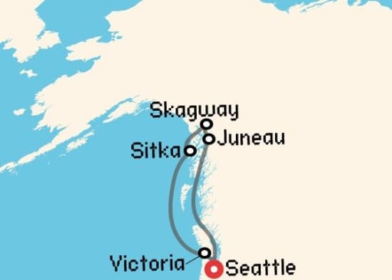 Itinerario del Crucero Alaska desde Seattle Royal Caribbean