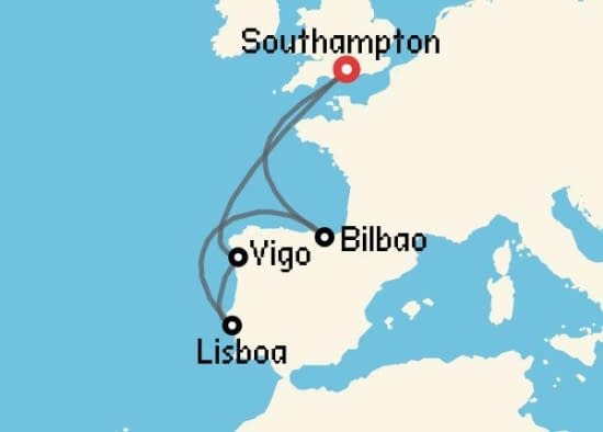 Itinerario del Crucero Báltico y Norte de Europa desde Southampton Royal Caribbean