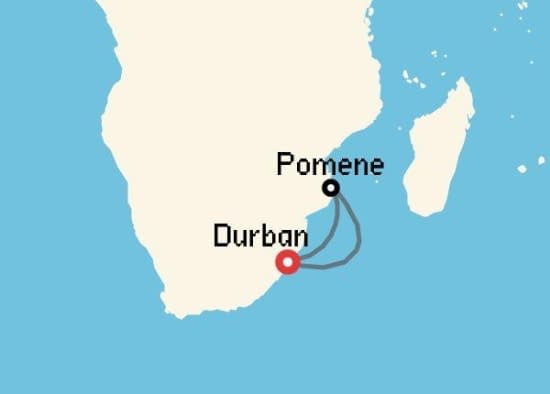Itinerario del Crucero África desde Durban MSC Cruceros