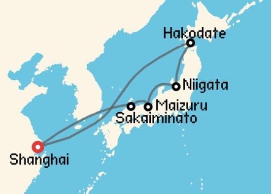 Itinerario del Crucero Asia desde Baoshan - Shanghai Royal Caribbean