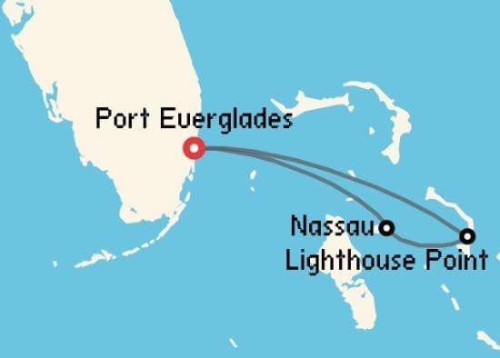 Itinerario del Crucero Caribe desde Fort Lauderdale - Port Everglades Disney Cruise Line