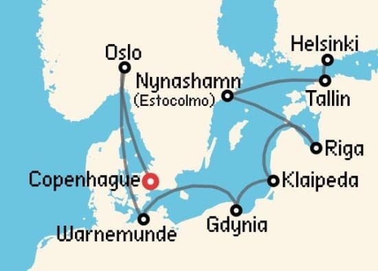 Itinerario del Crucero Báltico y Norte de Europa desde Copenhague Norwegian Cruise Line