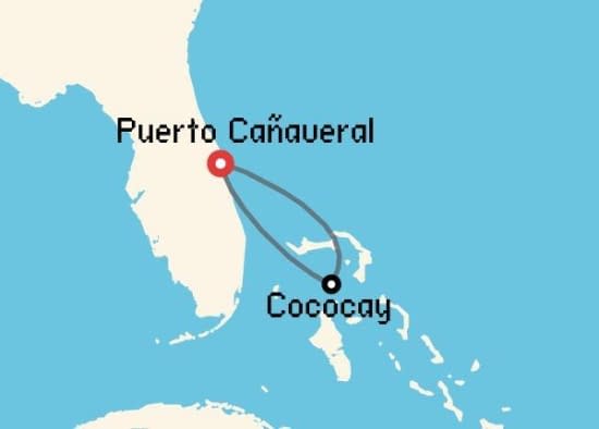 Itinerario del Crucero Caribe desde Puerto Cañaveral Royal Caribbean