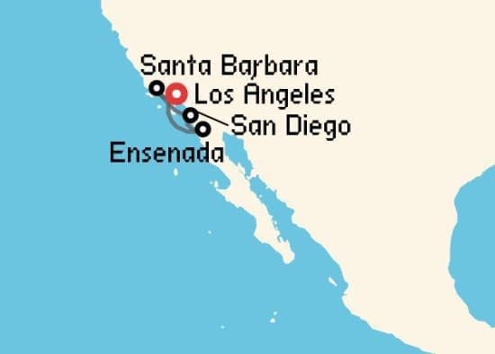 Itinerario del Crucero Riviera Mexicana desde Los Ángeles Virgin Voyages