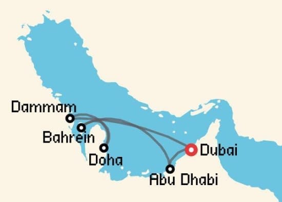 Itinerario del Crucero Emiratos Árabes y Dubai desde Dubai Explora Journeys