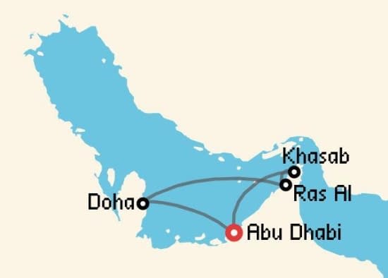 Itinerario del Crucero Emiratos Árabes y Dubai desde Abu Dhabi Celestyal Cruises