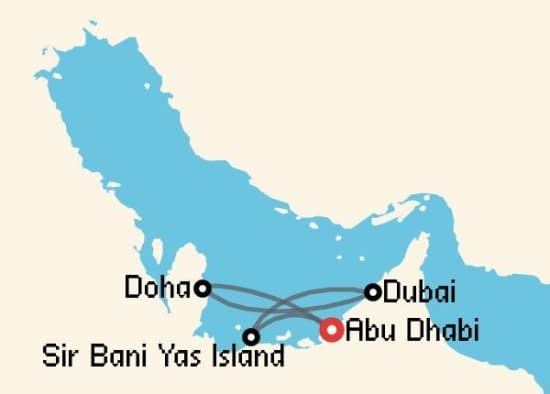 Itinerario del Crucero Emiratos Árabes y Dubai desde Abu Dhabi MSC Cruceros