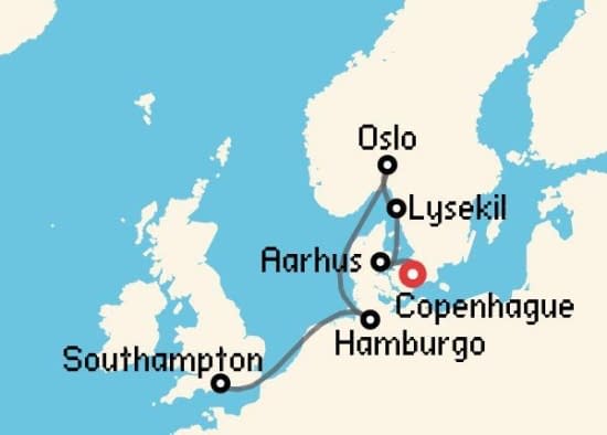 Itinerario del Crucero Báltico y Norte de Europa desde Copenhague Explora Journeys