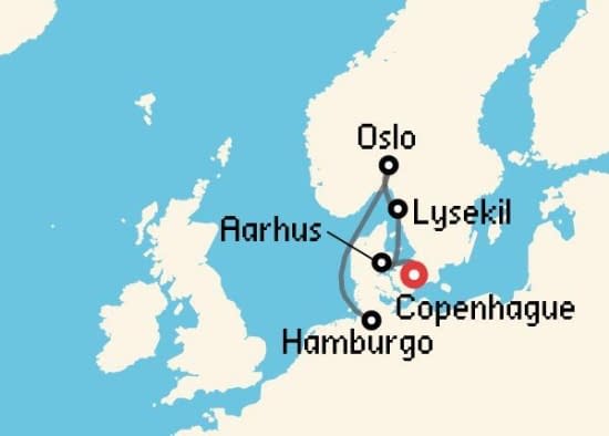 Itinerario del Crucero Báltico y Norte de Europa desde Copenhague Explora Journeys
