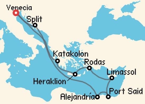Itinerario del Crucero Islas Griegas desde Venecia MSC Cruceros