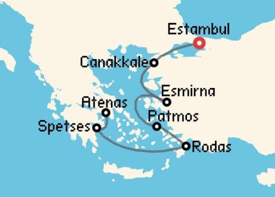 Itinerario del Crucero Islas Griegas desde Estambul Seabourn Cruise Line