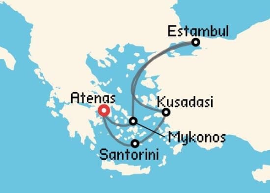Itinerario del Crucero Islas Griegas desde Atenas - El Pireo Royal Caribbean