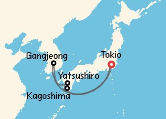 Itinerario del Crucero Asia desde Tokio MSC Cruceros