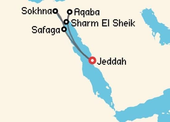 Itinerario del Crucero Emiratos Árabes y Dubai desde Jeddah Explora Journeys
