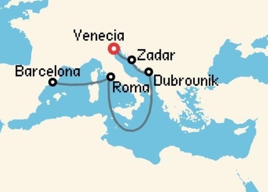 Itinerario del Crucero Islas Griegas desde Venecia MSC Cruceros