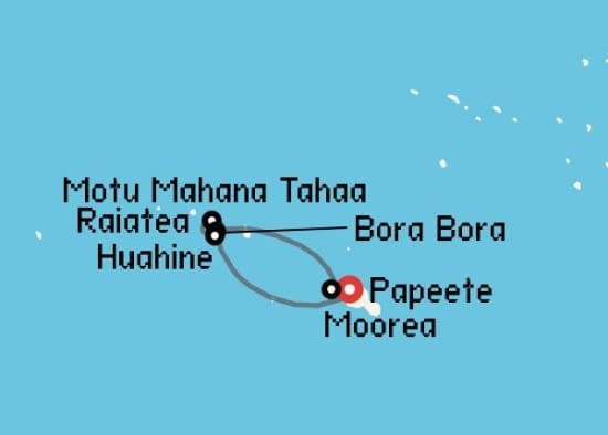 Itinerario del Crucero Australia y Pacífico desde Papeete Paul Gauguin