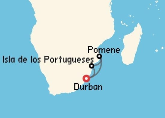 Itinerario del Crucero África desde Durban MSC Cruceros