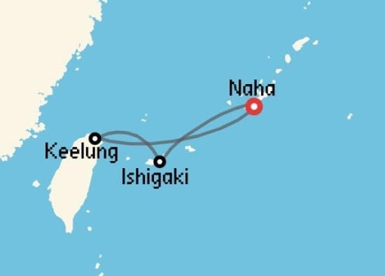 Itinerario del Crucero Asia desde Naha MSC Cruceros