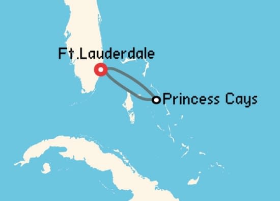 Itinerario del Crucero Caribe desde Fort Lauderdale Princess Cruises
