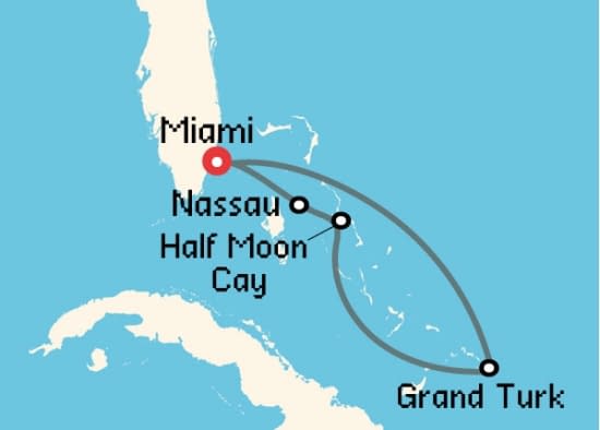 Itinerario del Crucero Caribe desde Miami Carnival Cruise Lines