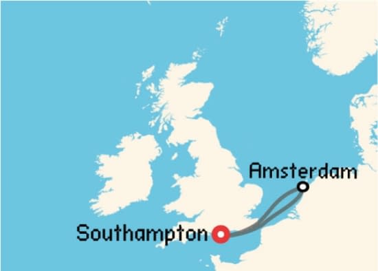 Itinerario del Crucero Báltico y Norte de Europa desde Southampton Cunard