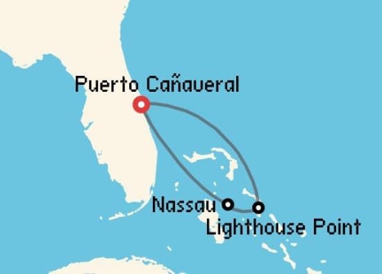 Itinerario del Crucero Caribe desde Puerto Cañaveral Disney Cruise Line