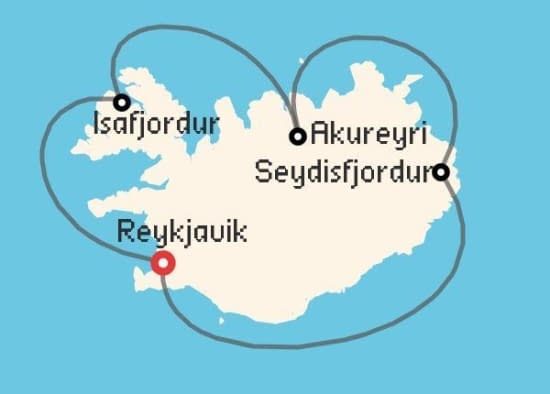 Itinerario del Crucero Islandia y Groenlandia desde Reykjavik Celebrity Cruises