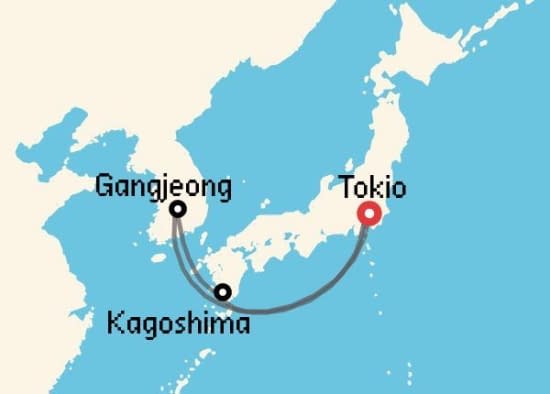 Itinerario del Crucero Asia desde Tokio MSC Cruceros