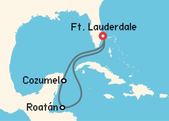 Itinerario del Crucero Caribe desde Fort Lauderdale Princess Cruises