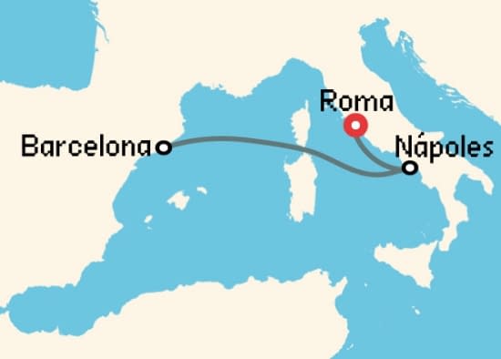 Itinerario del Crucero Mediterráneo desde Roma - Civitavecchia Royal Caribbean